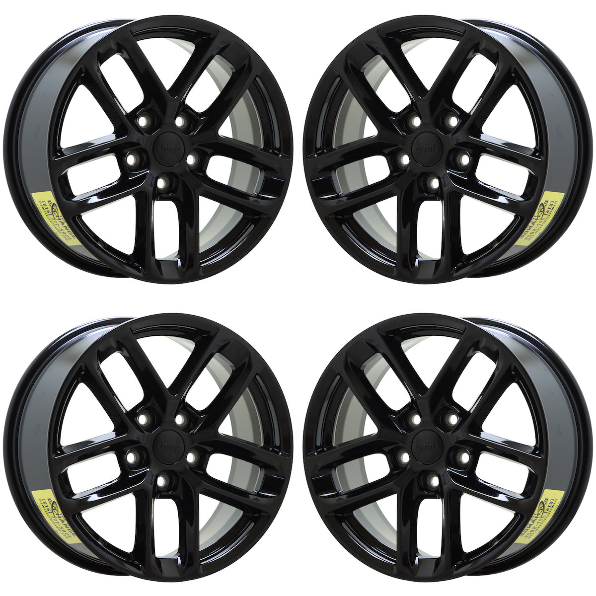 18" Jeep Grand Cherokee Gloss Black wheels rim Factory OEM set 9286 EXCHANGE